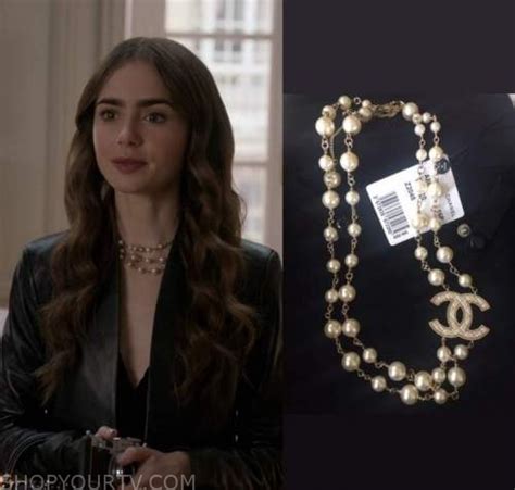 chanel pearl choker emily in paris|Chanel purse emily.